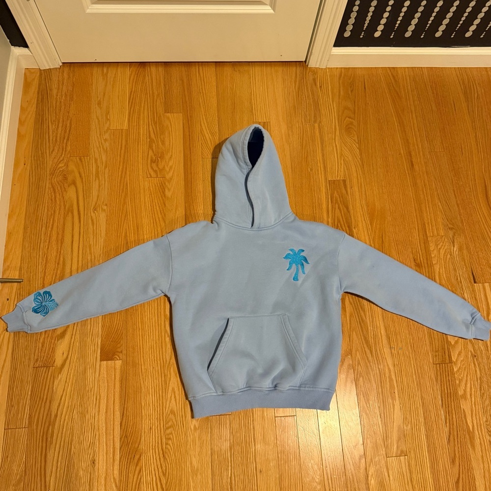 Pink Palm Puff Everything Comes in Waves" Hoodie